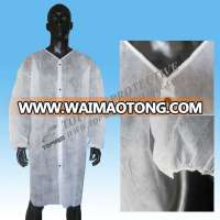 Disposable nonwoven chemical resistant PP Lab Coat, visitor coat